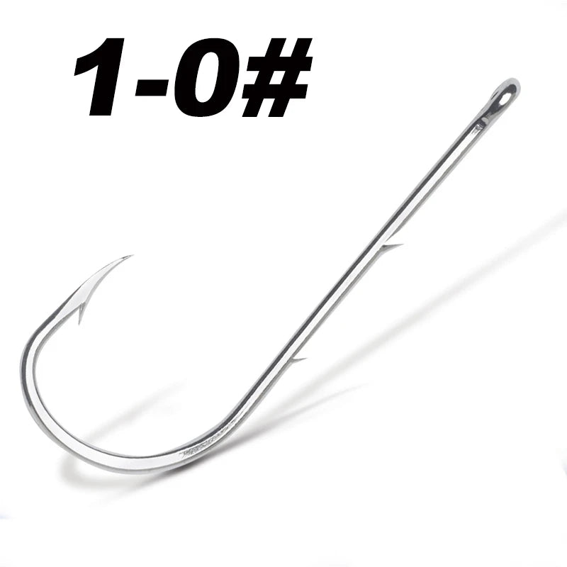 50pcs/lot Long Shank Fishing Hook For Fishing Live Bait With Double Bait Keeper Barbs High Carbon Steel With Anti-rust Fishhooks