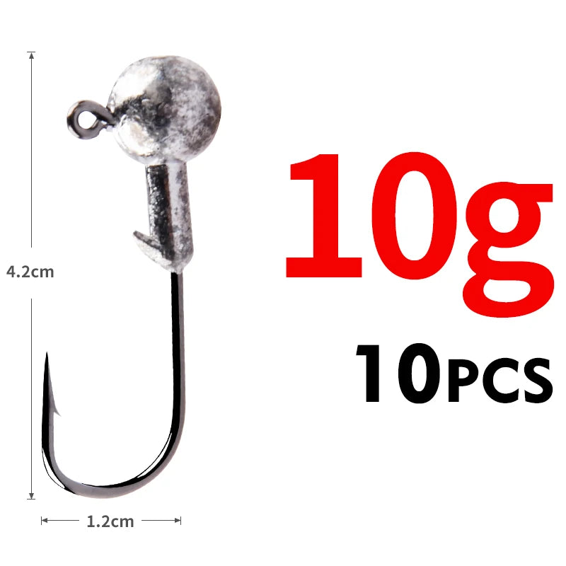 MEREDITH Jig Head 1g 2g 3g 4g 5g 7g 8g 10g 12g 14g 22g Head Hook Jig Fishing Hook Jig Pike Fish Accessories