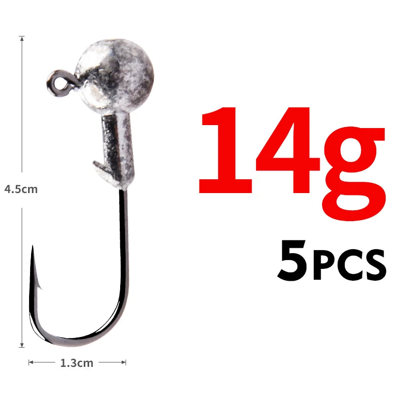 MEREDITH Jig Head 1g 2g 3g 4g 5g 7g 8g 10g 12g 14g 22g Head Hook Jig Fishing Hook Jig Pike Fish Accessories