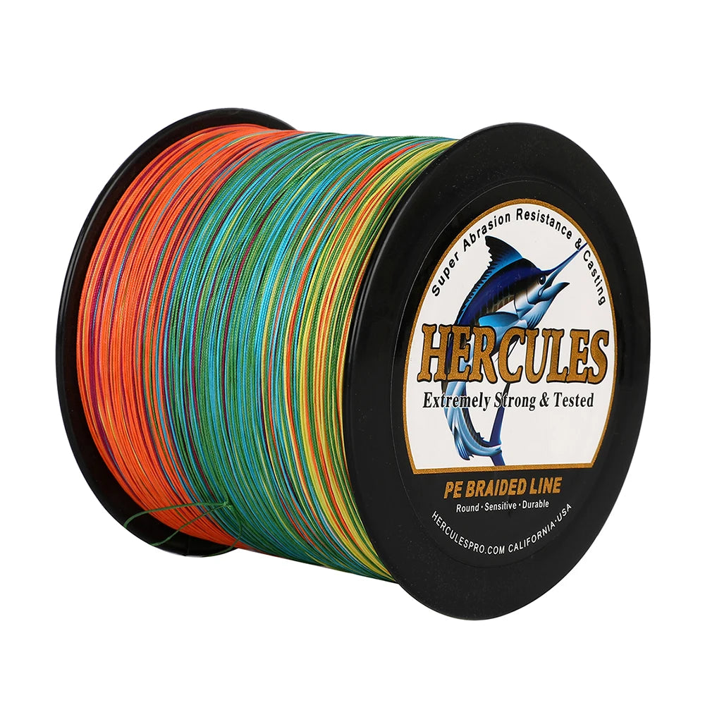 Hercules 8 Strand Braided 10-150LB Fishing Line 300m 500m 1000m Multifilament Wire  PE Fishing Line Freshwater Super Strong