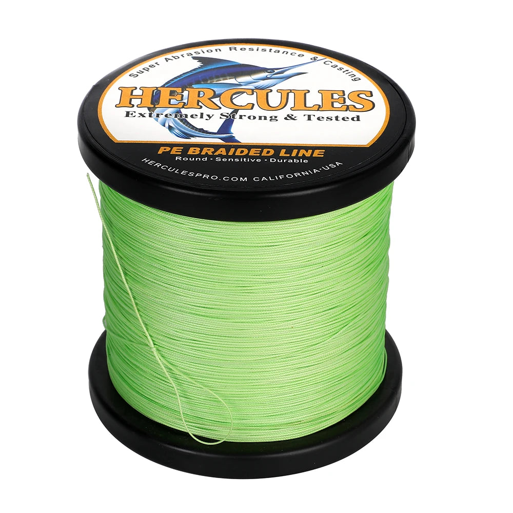 Hercules 8 Strand Braided 10-150LB Fishing Line 300m 500m 1000m Multifilament Wire  PE Fishing Line Freshwater Super Strong