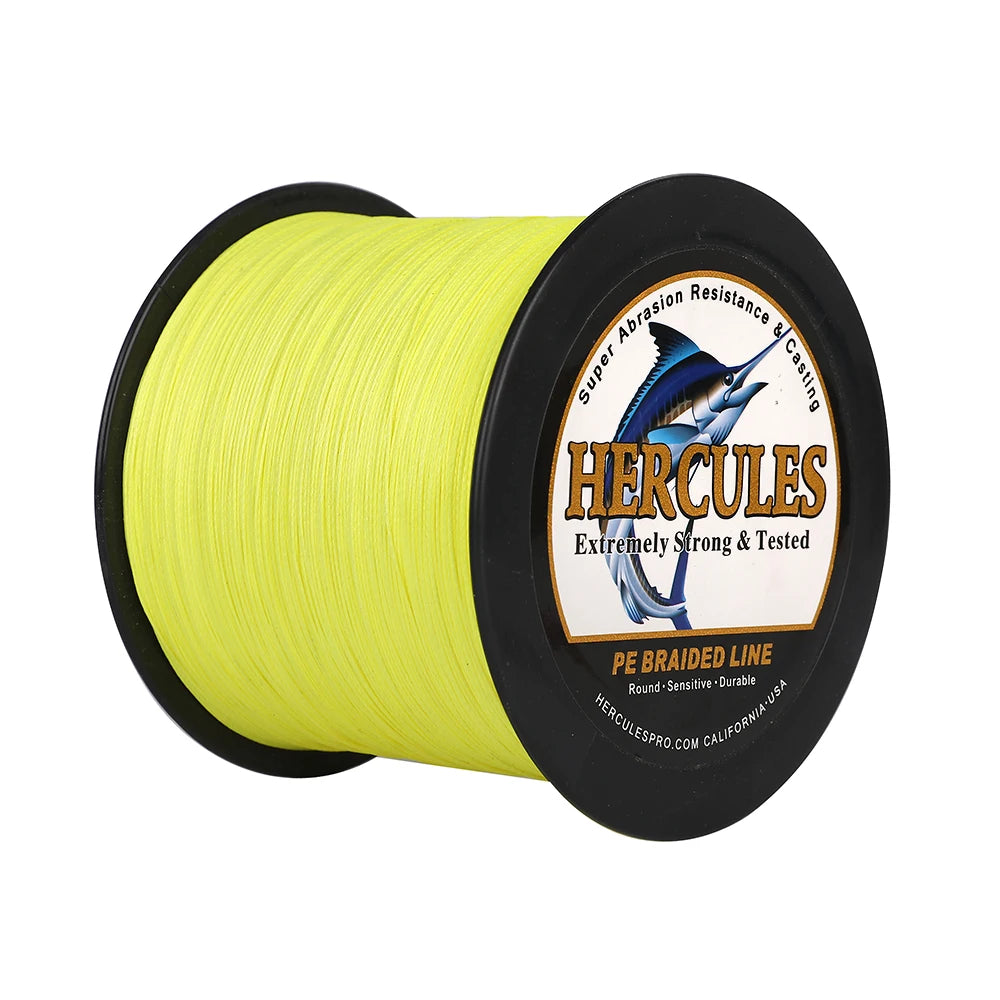 Hercules 8 Strand Braided 10-150LB Fishing Line 300m 500m 1000m Multifilament Wire  PE Fishing Line Freshwater Super Strong