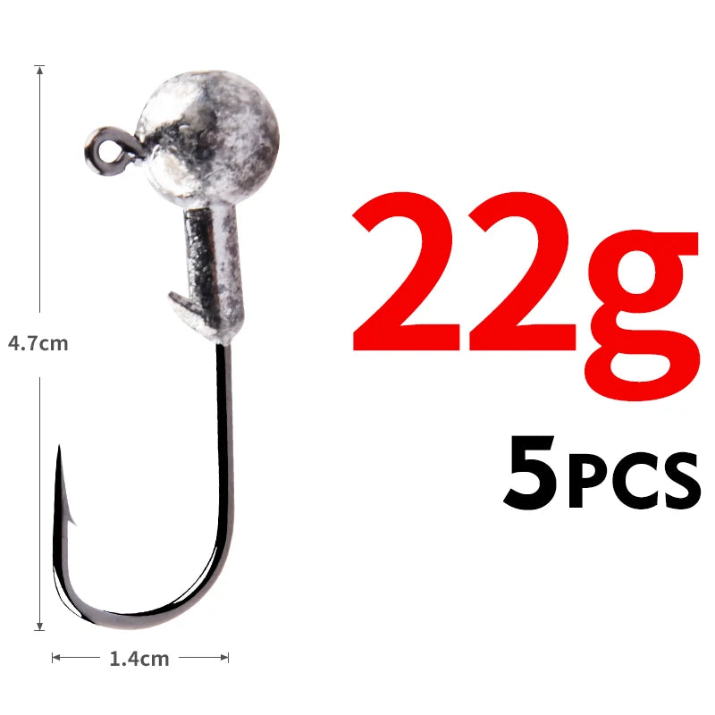 MEREDITH Jig Head 1g 2g 3g 4g 5g 7g 8g 10g 12g 14g 22g Head Hook Jig Fishing Hook Jig Pike Fish Accessories