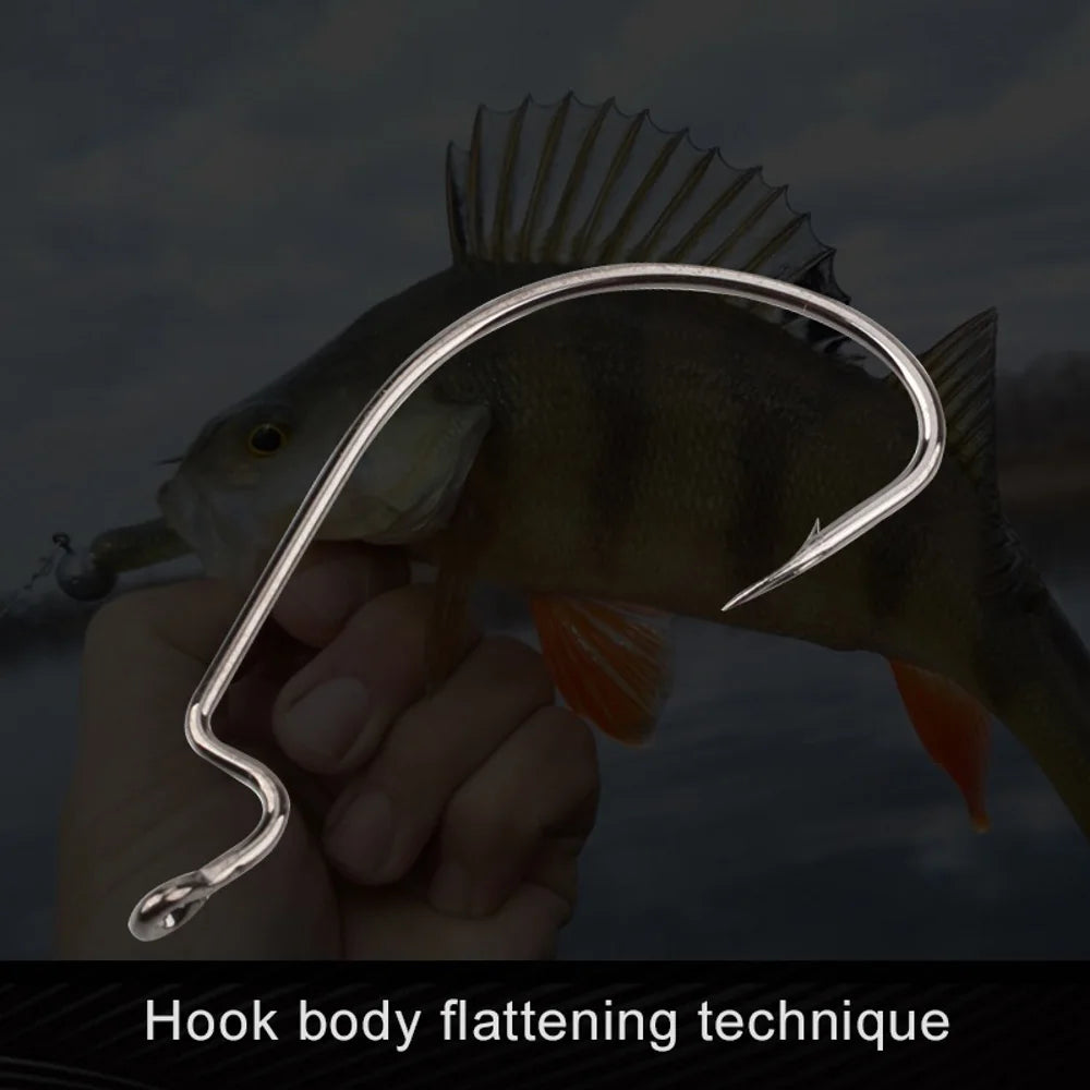20pcs/lot Wide gap Texas fishing hooks offset fishhook5/0#-6# soft biat lure fishing  anzuelos de pesca mar fishing hook set