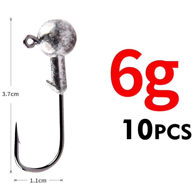 MEREDITH Jig Head 1g 2g 3g 4g 5g 7g 8g 10g 12g 14g 22g Head Hook Jig Fishing Hook Jig Pike Fish Accessories