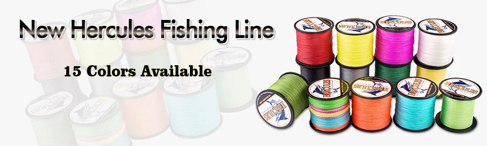 Hercules 8 Strand Braided 10-150LB Fishing Line 300m 500m 1000m Multifilament Wire  PE Fishing Line Freshwater Super Strong