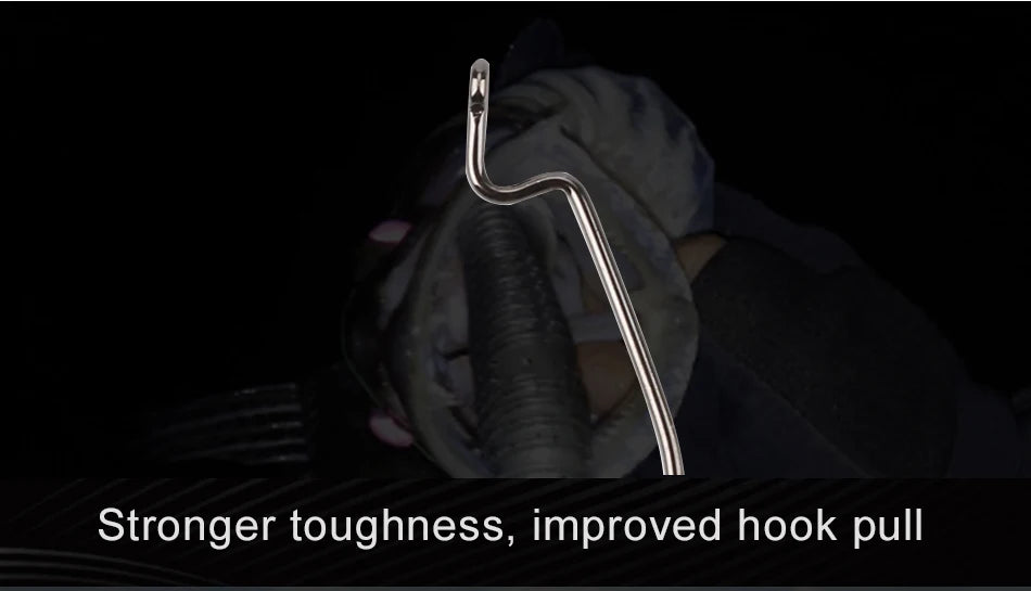 MEREDITH 50pcs/lot Fishing Soft Worm Hooks High Carbon Steel Wide Super Lock Fishhooks Lure Softjerk Hooks 8#-5/0 Fishing Tackle