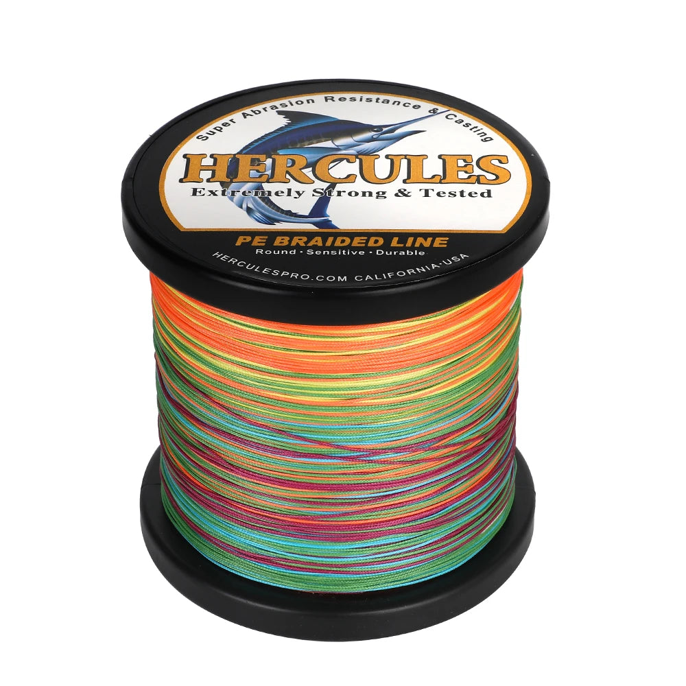 Hercules 8 Strand Braided 10-150LB Fishing Line 300m 500m 1000m Multifilament Wire  PE Fishing Line Freshwater Super Strong