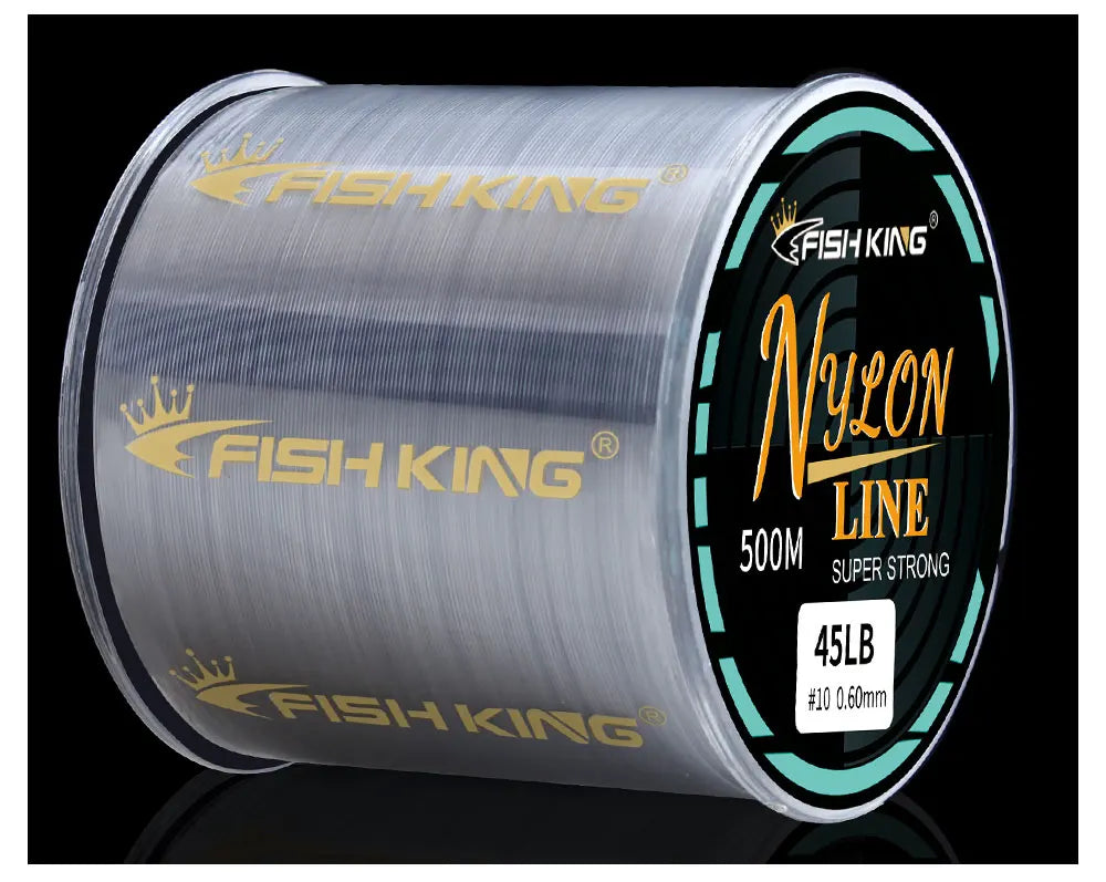FISH KING Fishing Line Nylon Line Super Strong 300m/500m 4.13-34.32LB Monofilament Line Japan Material Fishline for Carp fishing