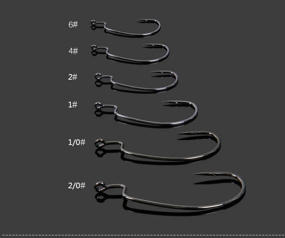 20pcs/lot Wide gap Texas fishing hooks offset fishhook5/0#-6# soft biat lure fishing  anzuelos de pesca mar fishing hook set