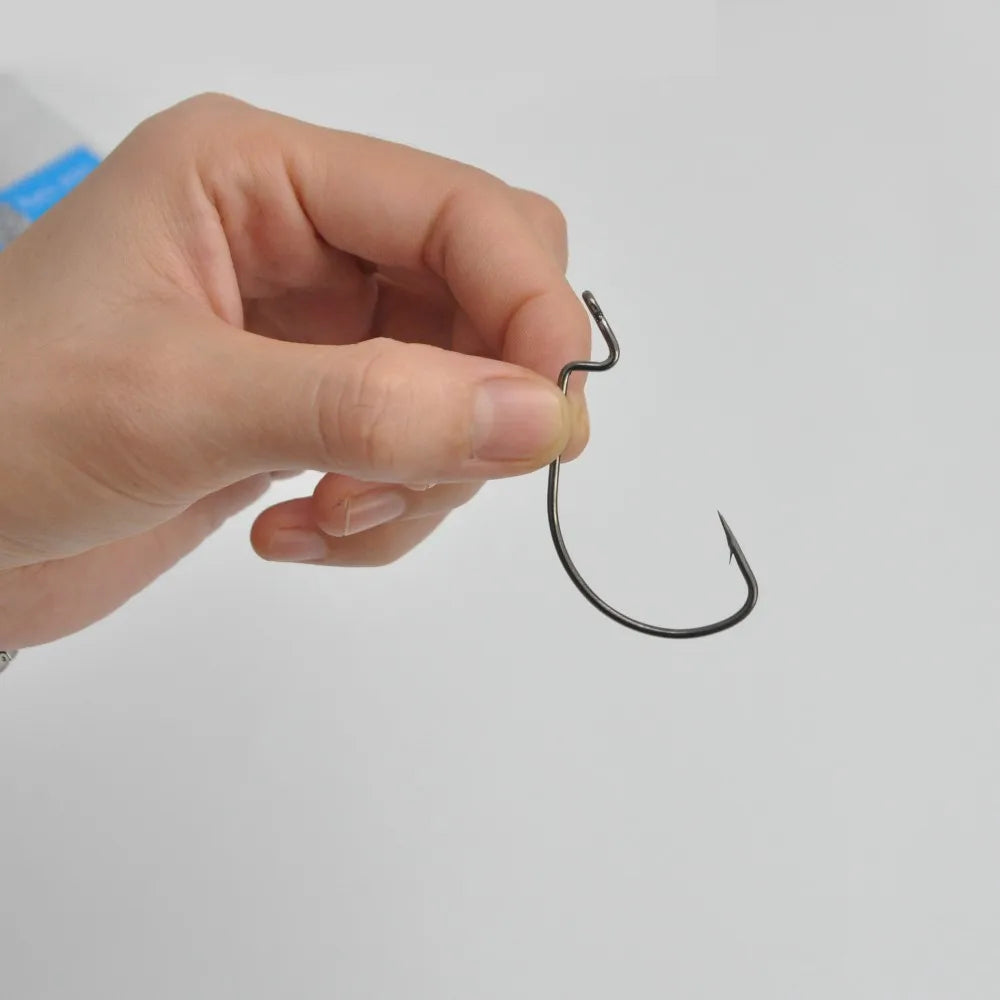 20pcs/lot Wide gap Texas fishing hooks offset fishhook5/0#-6# soft biat lure fishing  anzuelos de pesca mar fishing hook set
