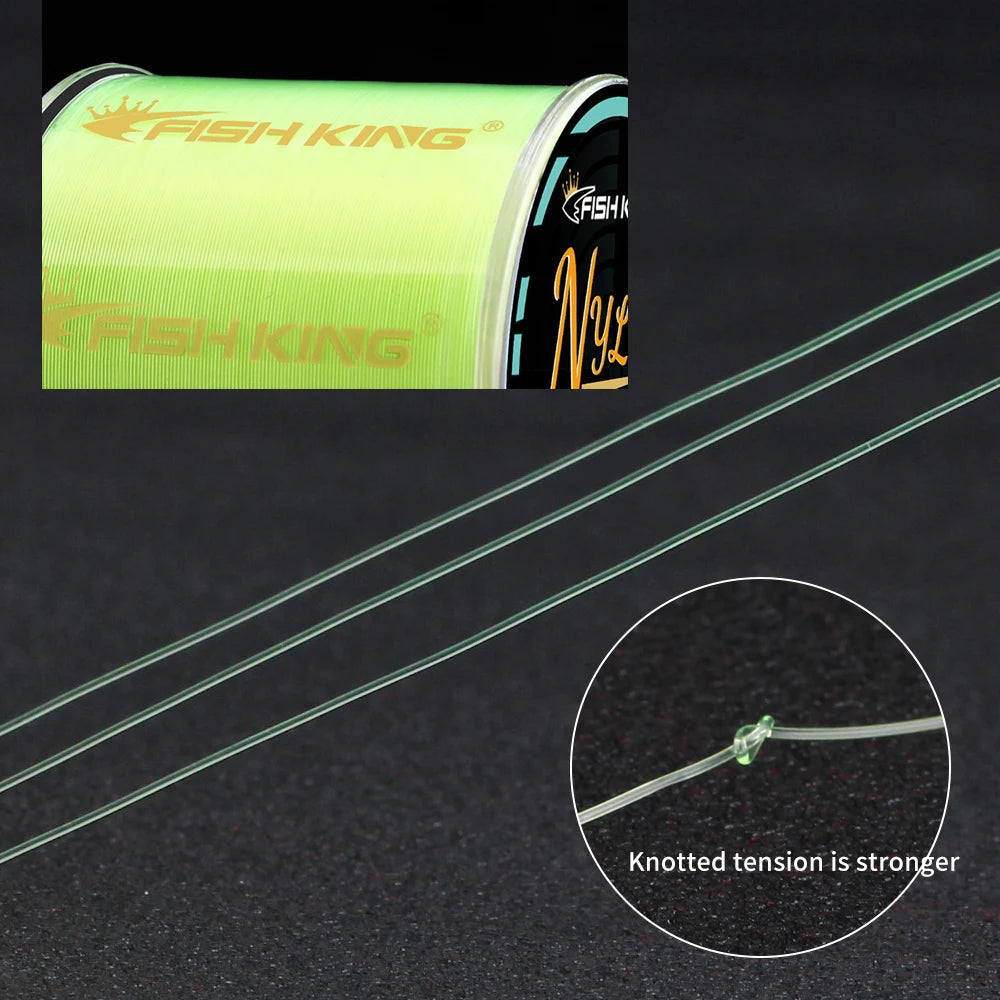 FISH KING Fishing Line Nylon Line Super Strong 300m/500m 4.13-34.32LB Monofilament Line Japan Material Fishline for Carp fishing