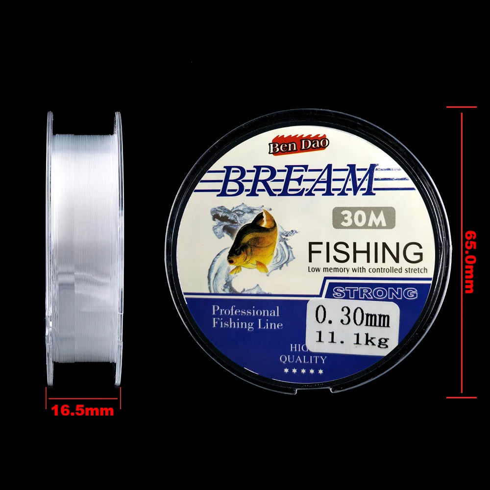 30M Ice Fishing Line Super Strong Monofilament Nylon Winter Bream Saltwater Fishing-Line Japan Low Memory Carp Line 0.08-0.30mm