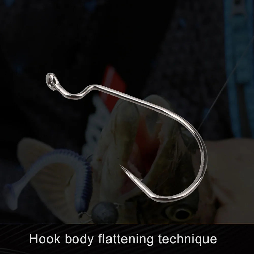 20pcs/lot Wide gap Texas fishing hooks offset fishhook5/0#-6# soft biat lure fishing  anzuelos de pesca mar fishing hook set