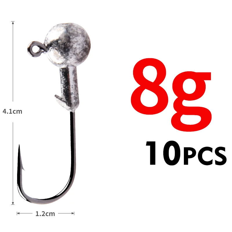MEREDITH Jig Head 1g 2g 3g 4g 5g 7g 8g 10g 12g 14g 22g Head Hook Jig Fishing Hook Jig Pike Fish Accessories