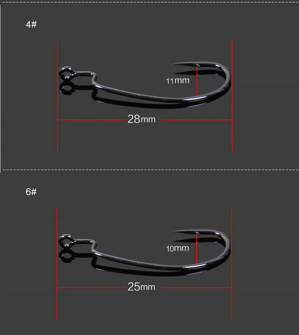 20pcs/lot Wide gap Texas fishing hooks offset fishhook5/0#-6# soft biat lure fishing  anzuelos de pesca mar fishing hook set