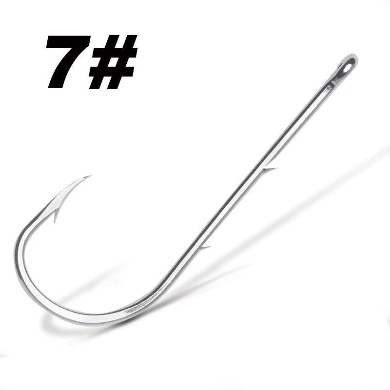 50pcs/lot Long Shank Fishing Hook For Fishing Live Bait With Double Bait Keeper Barbs High Carbon Steel With Anti-rust Fishhooks