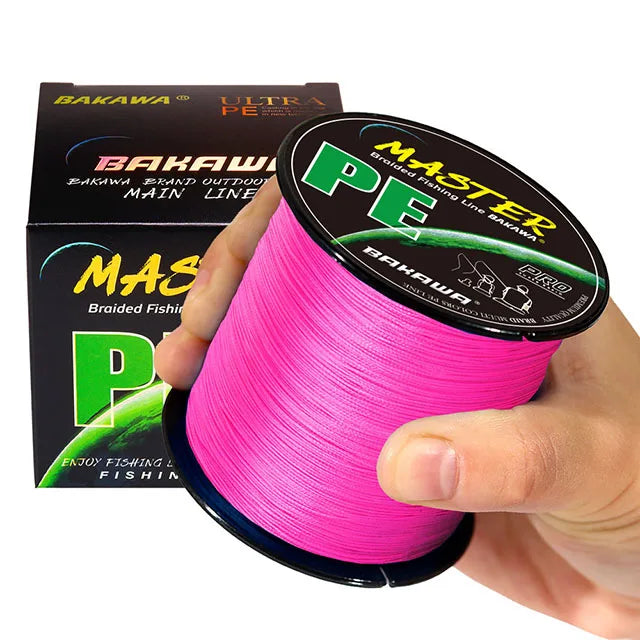 BAKAWA 4 Strands Braided PE Fishing Line 300M 500M 1000M Fly Wire Multifilament Carp Wire Japan Multicolor Sea Line Super Strong