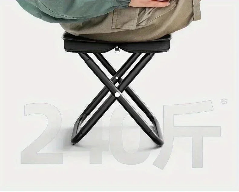 Portable folding stool, foldable handheld camping stool, outdoor camping and fishing specific folding stool