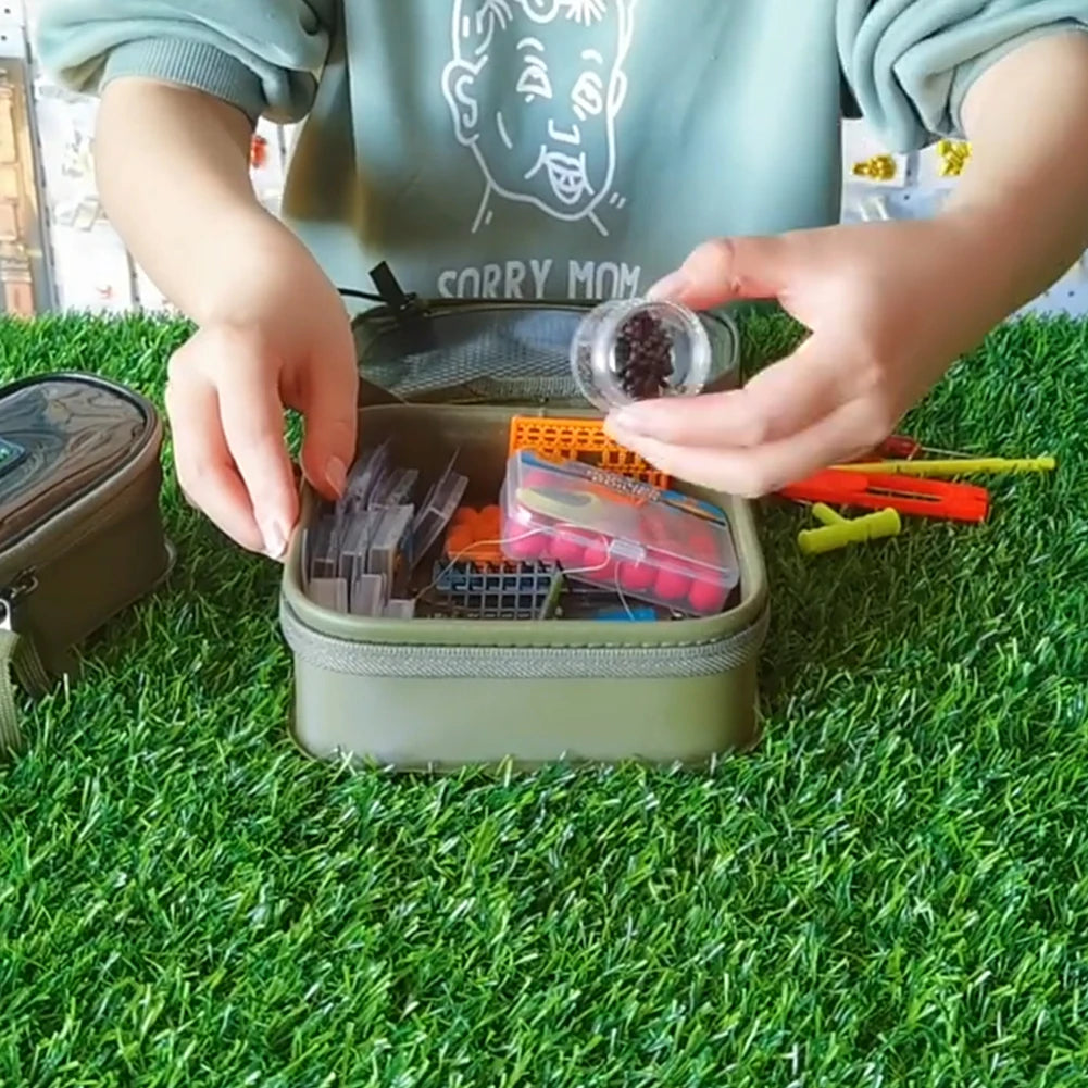 EVA Mini Fishing Tackle Box Waterproof Outdoor Fishing Bucket Dustproof Fishing Lure Bait Organizer for Outdoor Carp Fishing