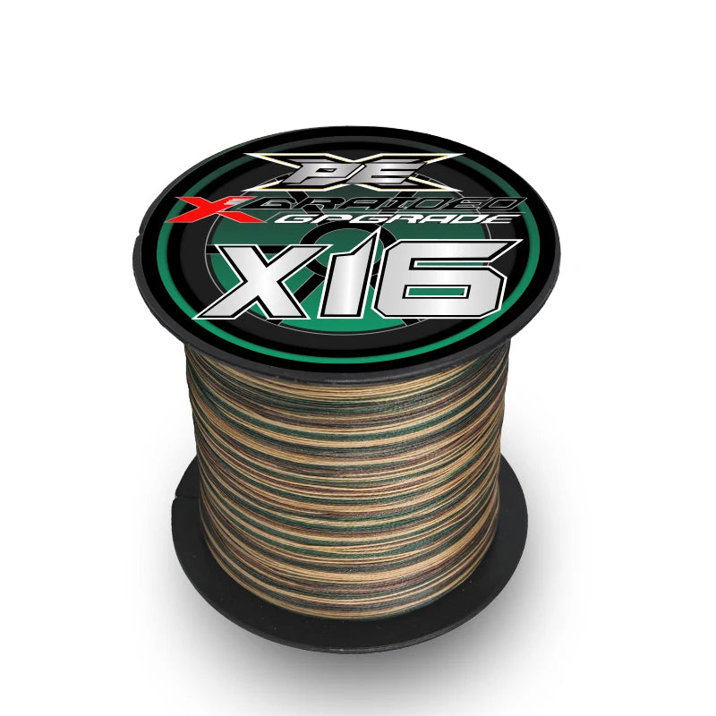 YGKX Fishing Lines X16 Strands Braided PE Line 300/500M Japan Smooth Multifilament Line Carp Fly Fishing Wire Strong 16X Weave