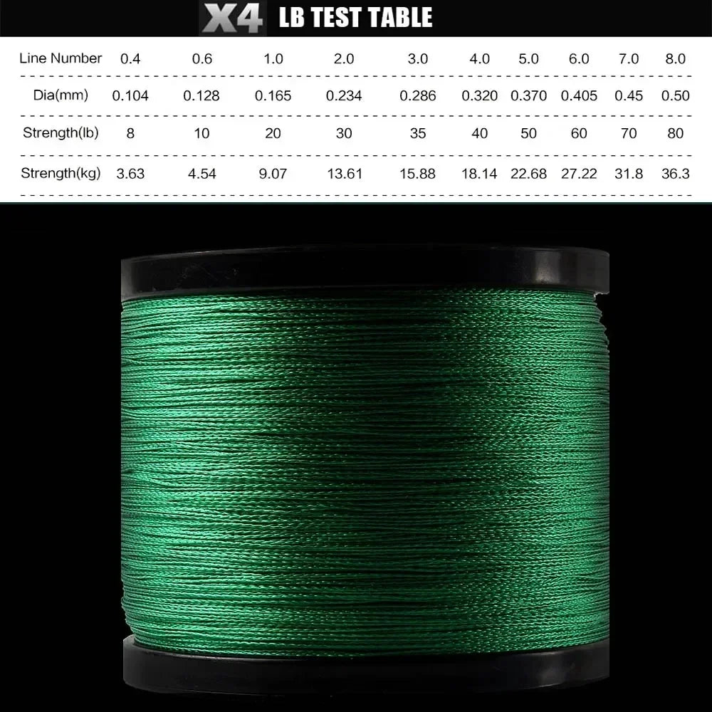 PROXPE 4 Strands Multifilament Braideds PE Fishing Line 100M 300M 500M Japan Smooth Carp Wire Pesca Strong 4X Weave Lines
