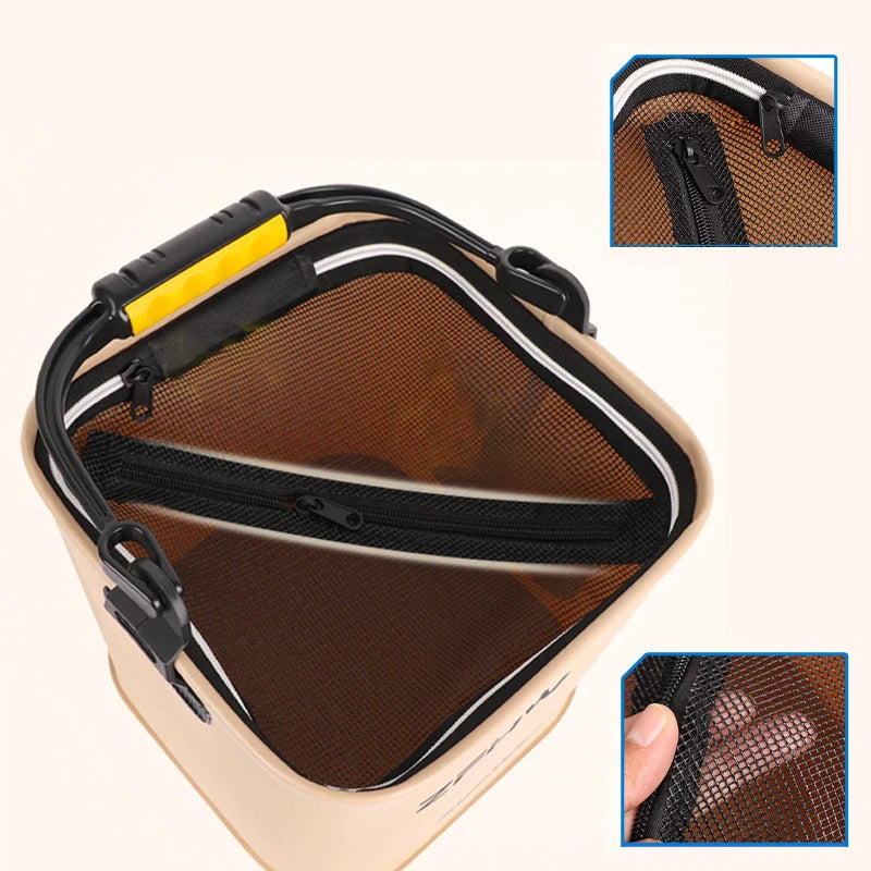 1 Pc Fishing Bucket Fishing Lure Wild Fishing Folding Multifunctional Portable Fish Guard Fish Bucket Portable Outdoor Fish Box