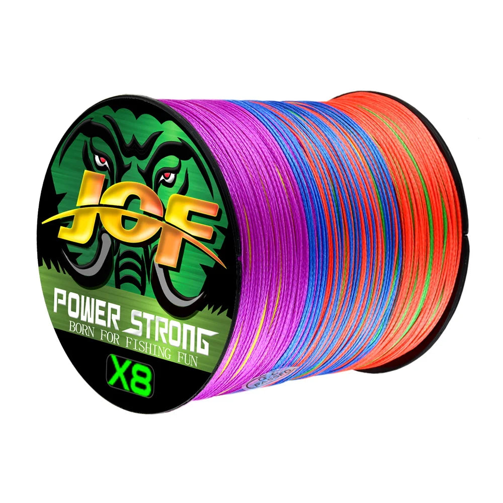 JOF 4 Strands Fishing Line 300/100M Braided PE Fishing Strong Fishing Line Multifilament Durable Fishing Line Tool