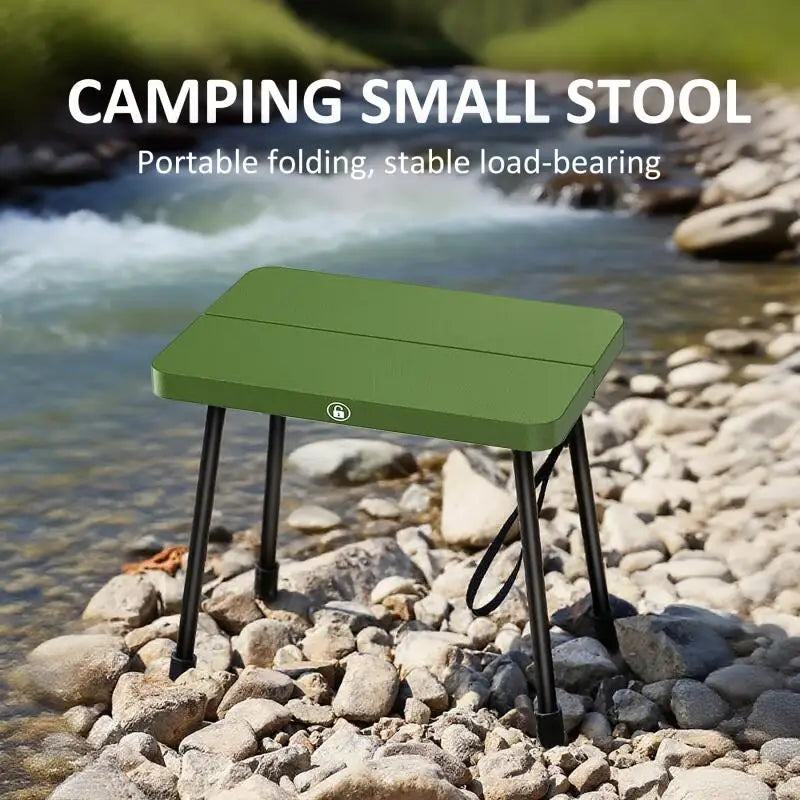 Portable Folding Fishing Stool Pony Stool Ultra-Light Aluminum Alloy Portable Storage Outdoor Camping Pony Folding Chair