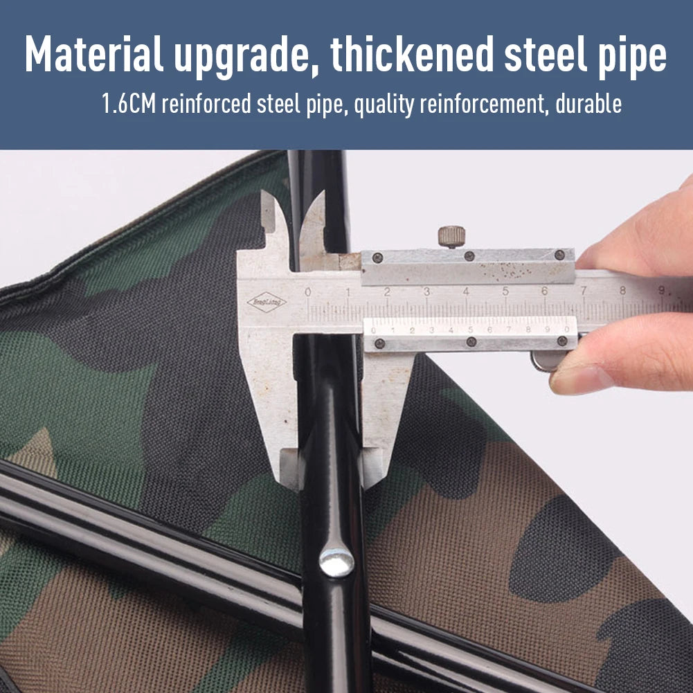 Outdoor Portable Camouflage Folding Chair Stool 100kg Max Load Oxford Cloth Stool Backpack For Camping Fishing