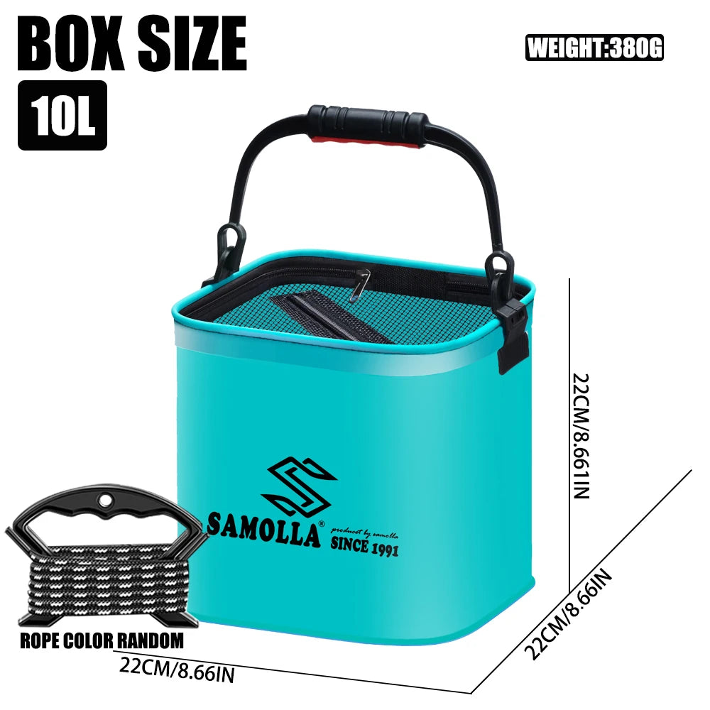 Fishing Bucket Live Bait Portable Foldable Outdoor Camping EVA Fishing Bag Fish Protection Water Tank Camping Tackle