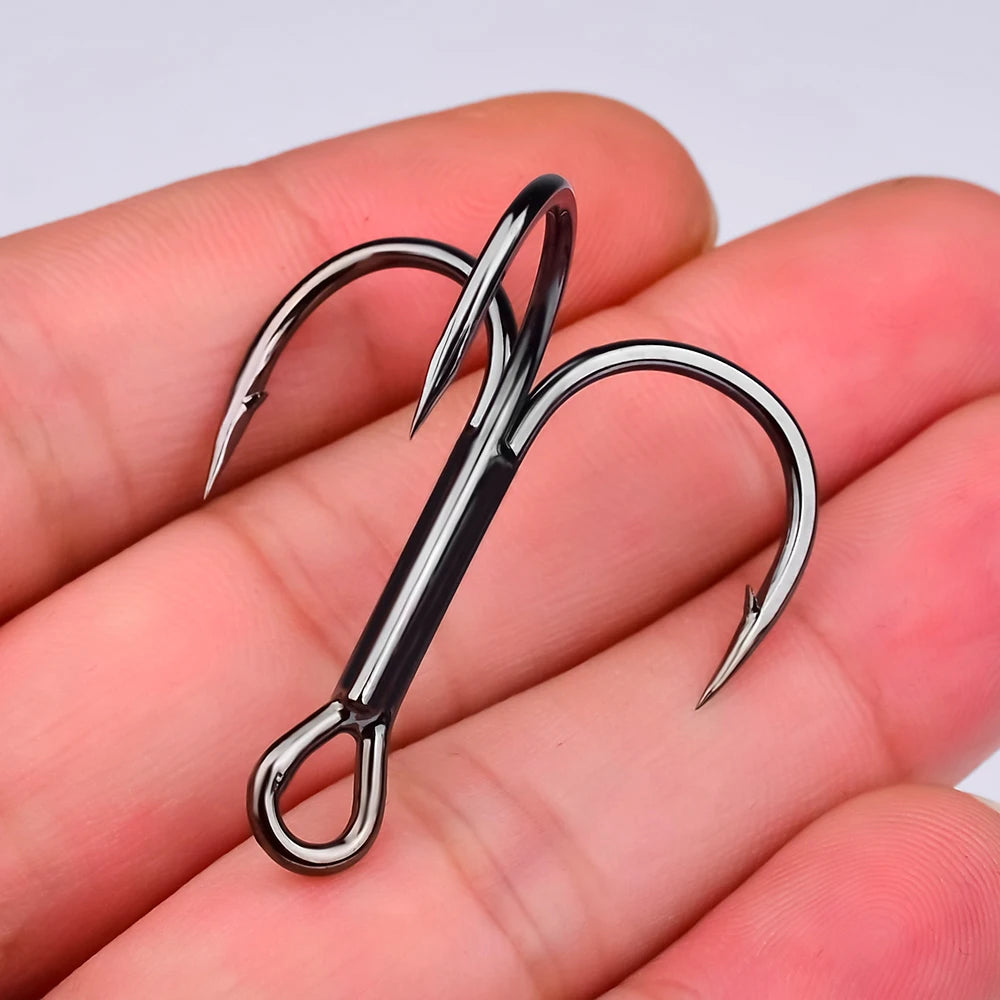 PROBEROS 20pcs Streng thened Sharp Fishing Treble Hooks High Carbon Steel Strength & Corrosion Resistance For Bait  Saltwater