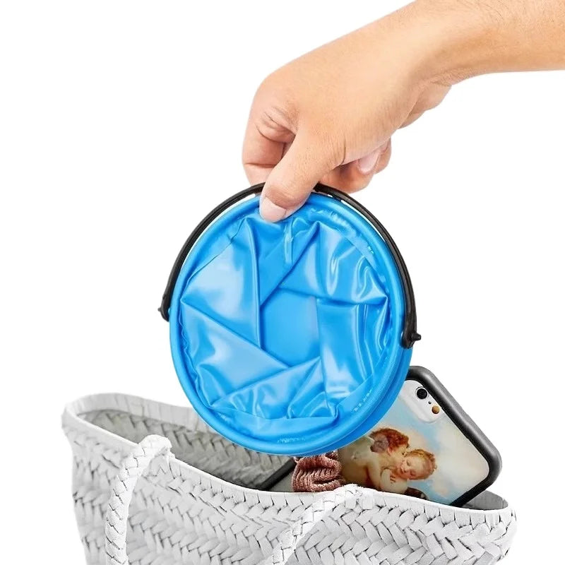 Folding Fishing Bucket Live Fish Box Outdoor Car Wash Bathroom Kitchen Fishing Bait Bucket Folding Bucket Fishing Kit Camping