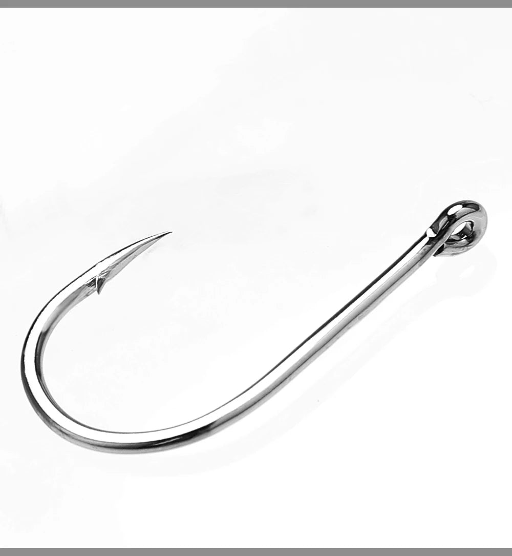 FTK CHINU Fishhook with ring barbed 1/0#-5/0#50PCS 1#-7#100PCS Rock Fishing Sea Fishing Hook black high carbon steel fishhook