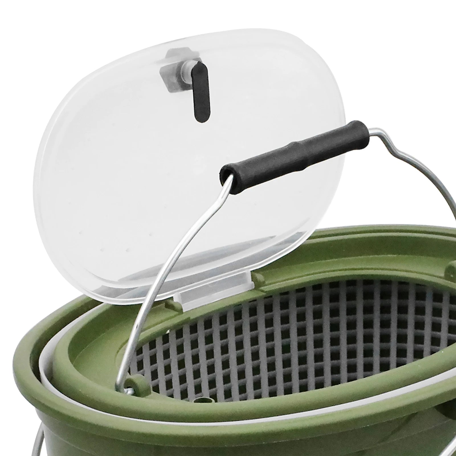 2-in-1 Fishing Bucket Double-Deck Fish Box Detachable Fish Strainer Colander Fishing Bait Storage Container Double Handle Fish
