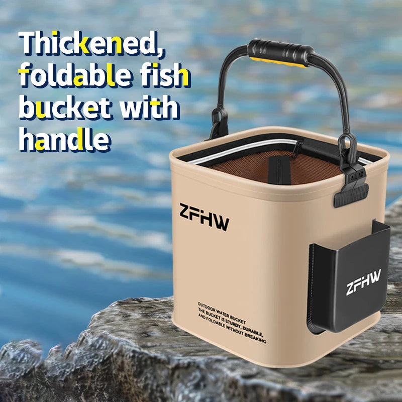 1 Pc Fishing Bucket Fishing Lure Wild Fishing Folding Multifunctional Portable Fish Guard Fish Bucket Portable Outdoor Fish Box