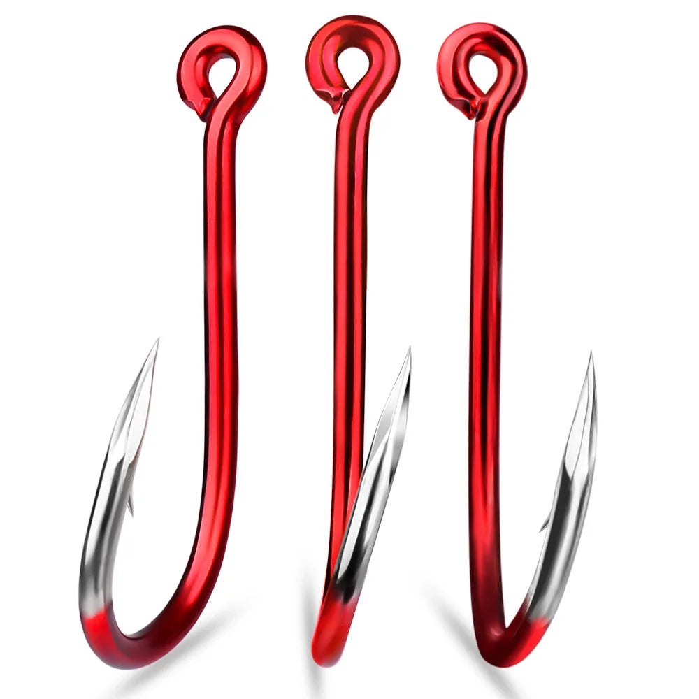 10pcs Lure Sea Fishing Barb Hook Luminous Crooked Mouth Triangular Tooth Fish Hook Sea Fishing Hook