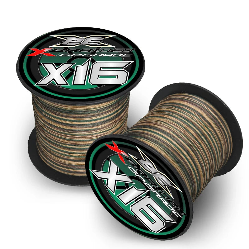 YGKX Fishing Lines X16 Strands Braided PE Line 300/500M Japan Smooth Multifilament Line Carp Fly Fishing Wire Strong 16X Weave