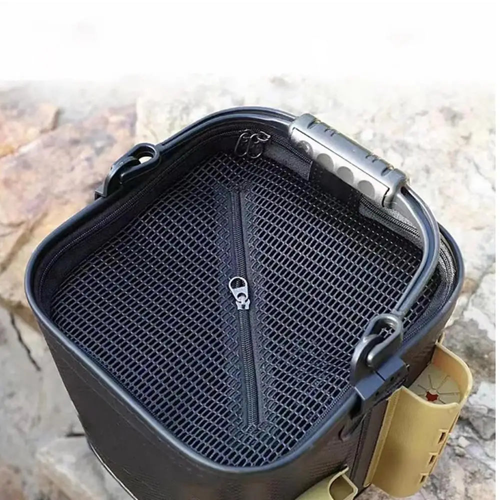 Outdoor Fishing Bucket With non-slip water rope Foldable and Portable EVA Water Bucket for Wild Fishing Household Bucket