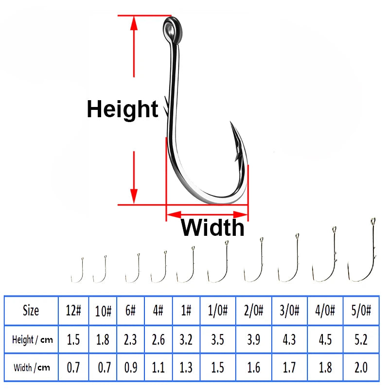 50pcs/Box Barbed High Carbon Steel Fishing Hooks Sea Worm Carp Single Circle Hook Set Fly Fishing Accessories Tackle  Fishhook