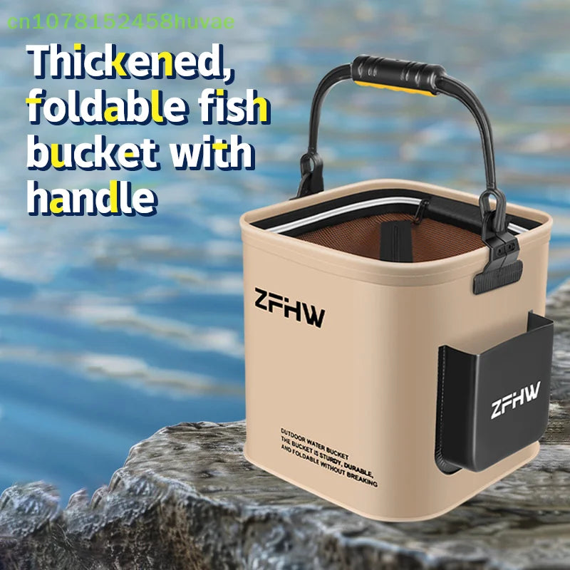 1 Pc Fishing Bucket Fishing Lure Wild Fishing Folding Multifunctional Portable Fish Guard Fish Bucket Portable Outdoor Fish Box