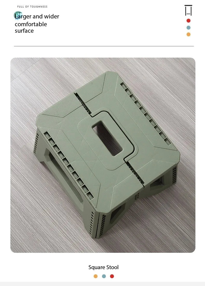 Thickened Folding Stool Outdoor Portable Stool Household Portable Camping Stall Bench Folding Anti-drop Stool Fishing Chair