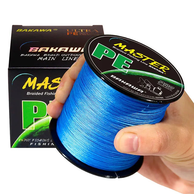 BAKAWA 4 Strands Braided PE Fishing Line 300M 500M 1000M Fly Wire Multifilament Carp Wire Japan Multicolor Sea Line Super Strong