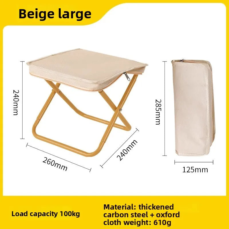 Ultralight Foldable Stool 3-in-1 Portable Outdoor Picnic Camping Folding Chair Ultra Light Fishing Stool Travel Stool