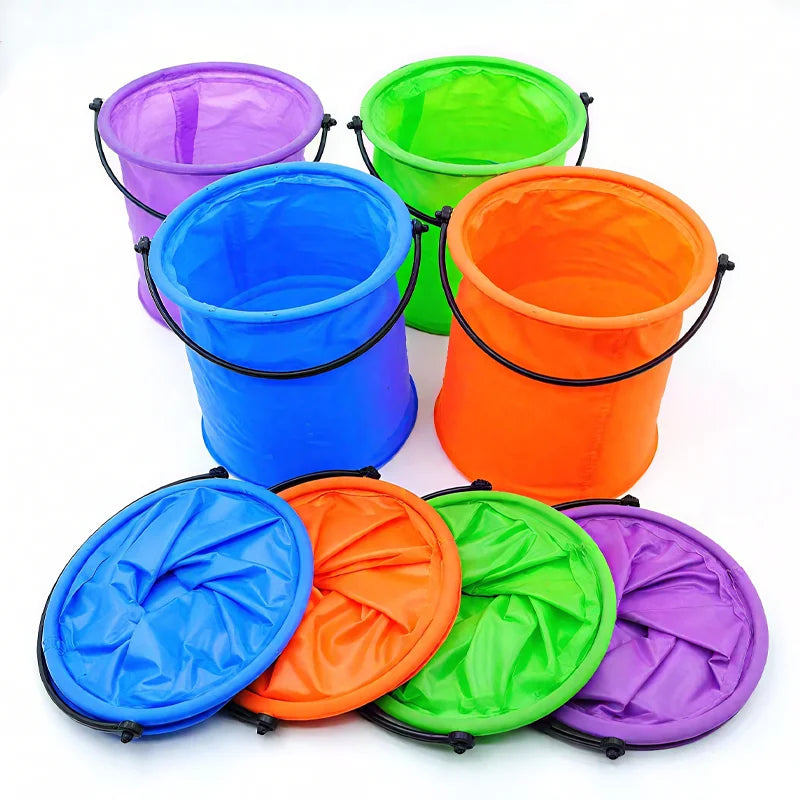 Folding Fishing Bucket Live Fish Box Outdoor Car Wash Bathroom Kitchen Fishing Bait Bucket Folding Bucket Fishing Kit Camping