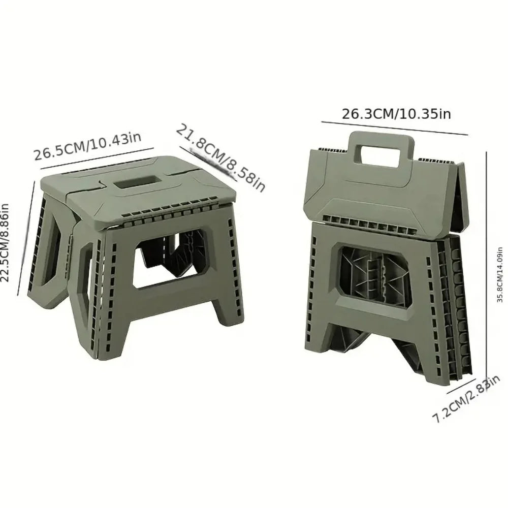 Thickened Folding Stool Outdoor Portable Stool Household Portable Camping Stall Bench Folding Anti-drop Stool Fishing Chair
