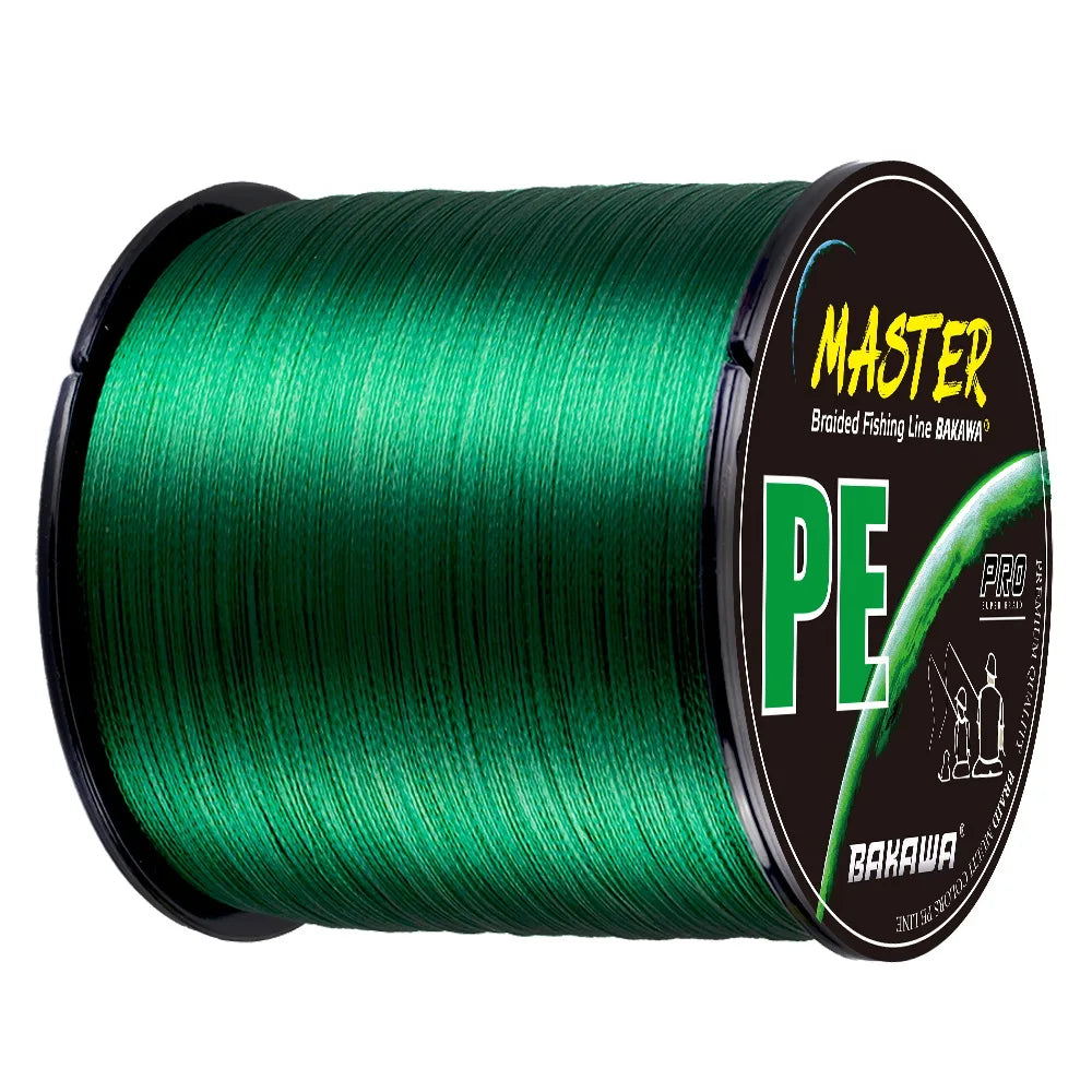 BAKAWA 4 Strands Braided PE Fishing Line 300M 500M 1000M Fly Wire Multifilament Carp Wire Japan Multicolor Sea Line Super Strong