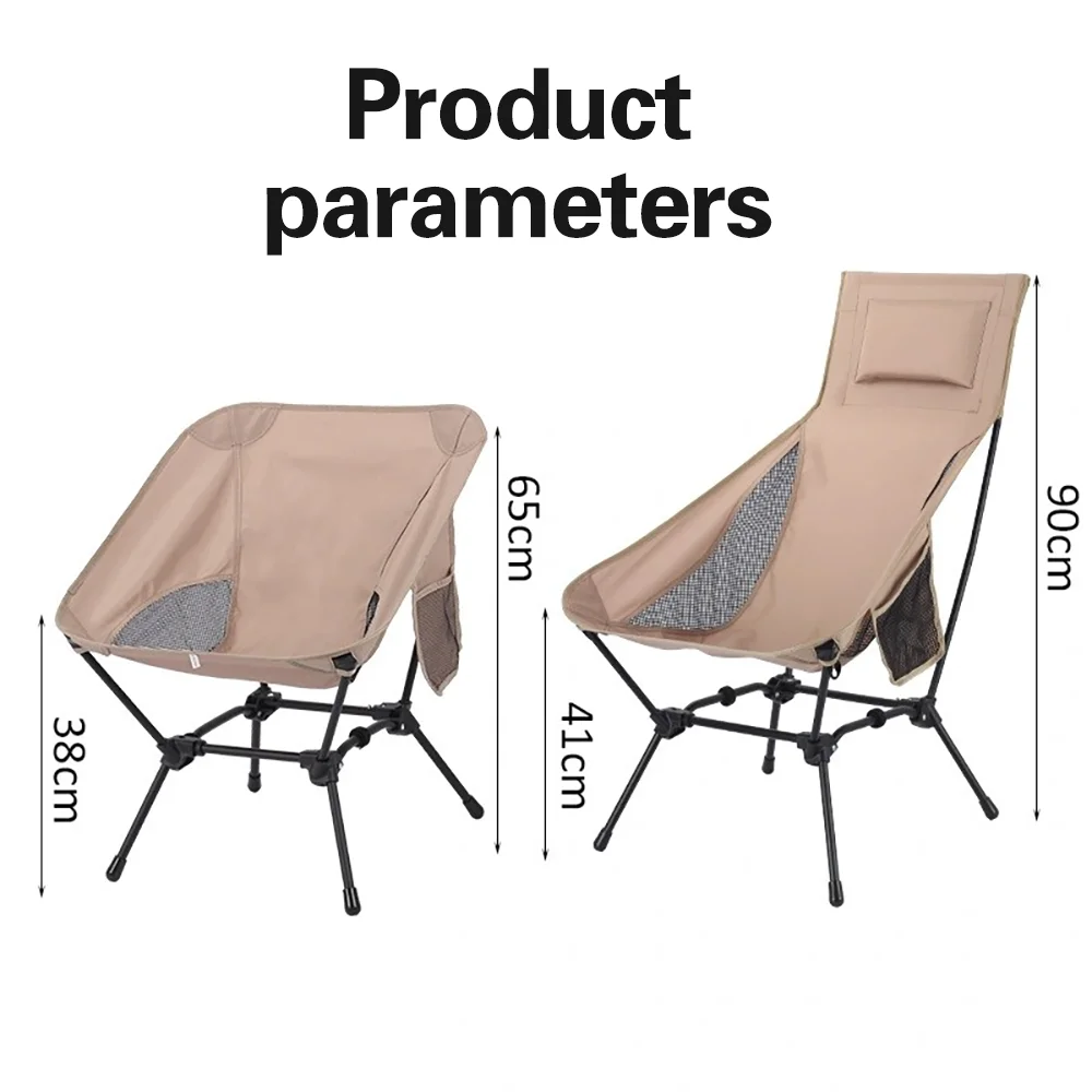 TINSOL Foldable Four-Corner Square Camping Chair, Portable Beach Fishing Stool, Travel Backpack Fishing Chair, Garden Sun Chair