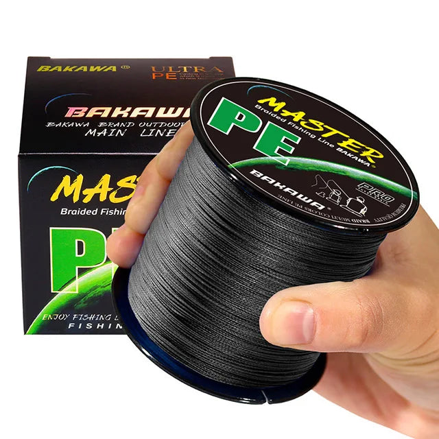 BAKAWA 4 Strands Braided PE Fishing Line 300M 500M 1000M Fly Wire Multifilament Carp Wire Japan Multicolor Sea Line Super Strong