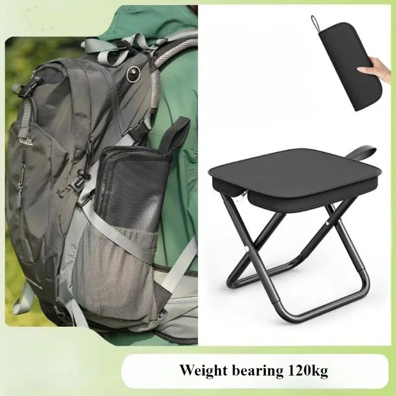 Outdoor Folding Small Stool,Portable for Travel,Camping,Fishing,Train,Subway,High-speed Rail,Bag Stool Outdoor Folding Chair